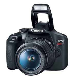 Canon EOS Rebel T7 DSLR Camera Double Zoom Lens Kit with EF-S 18-55mm and EF 75-300mm Lenses, 24.1 Megapixel CMOS APS-C Sensor, Full HD Videos, Wi-Fi, Beginner Photographers, Digital Camera, Black