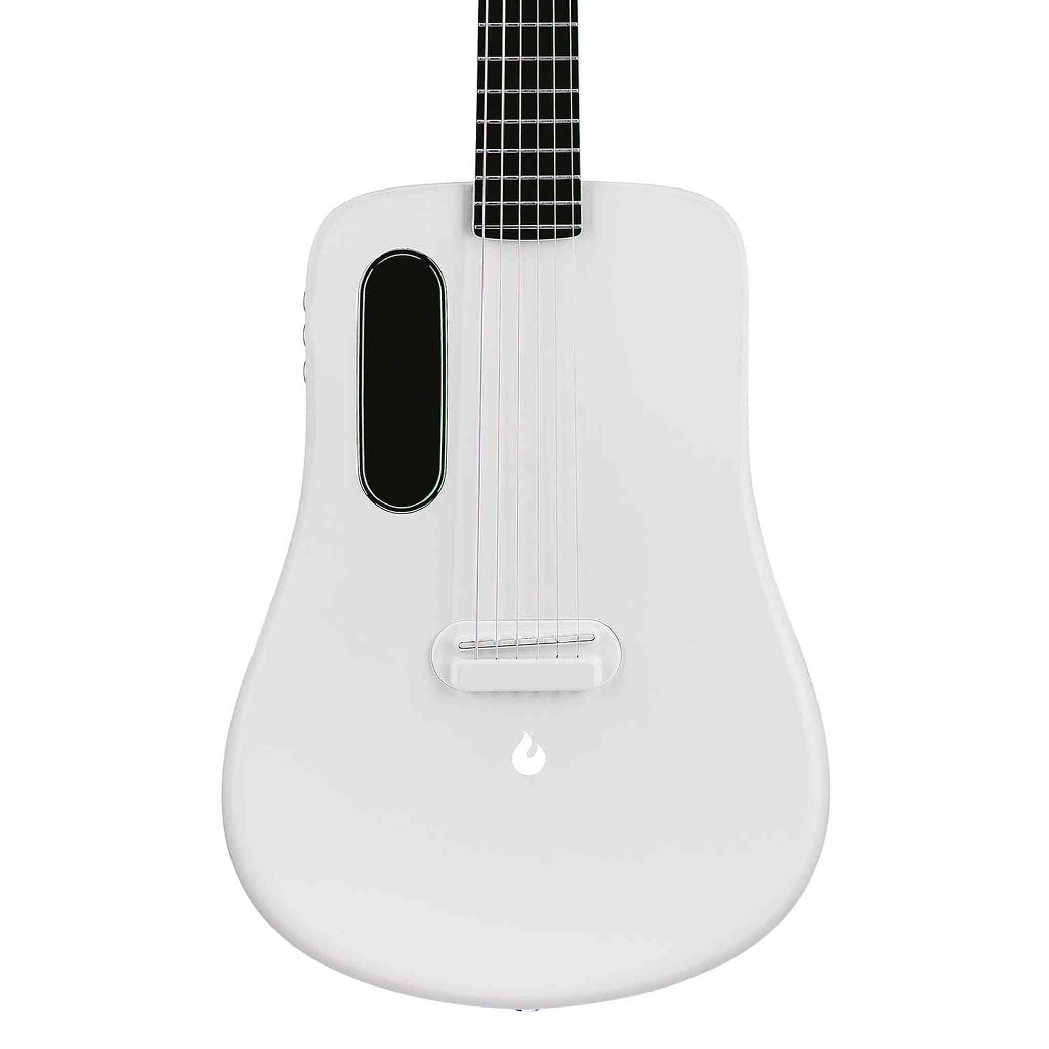 LAVA ME 2 36 inch Carbon Fiber Guitar with effects Acoustic Electric Guitar with Picks Hard Case Freeboost-White LAVA