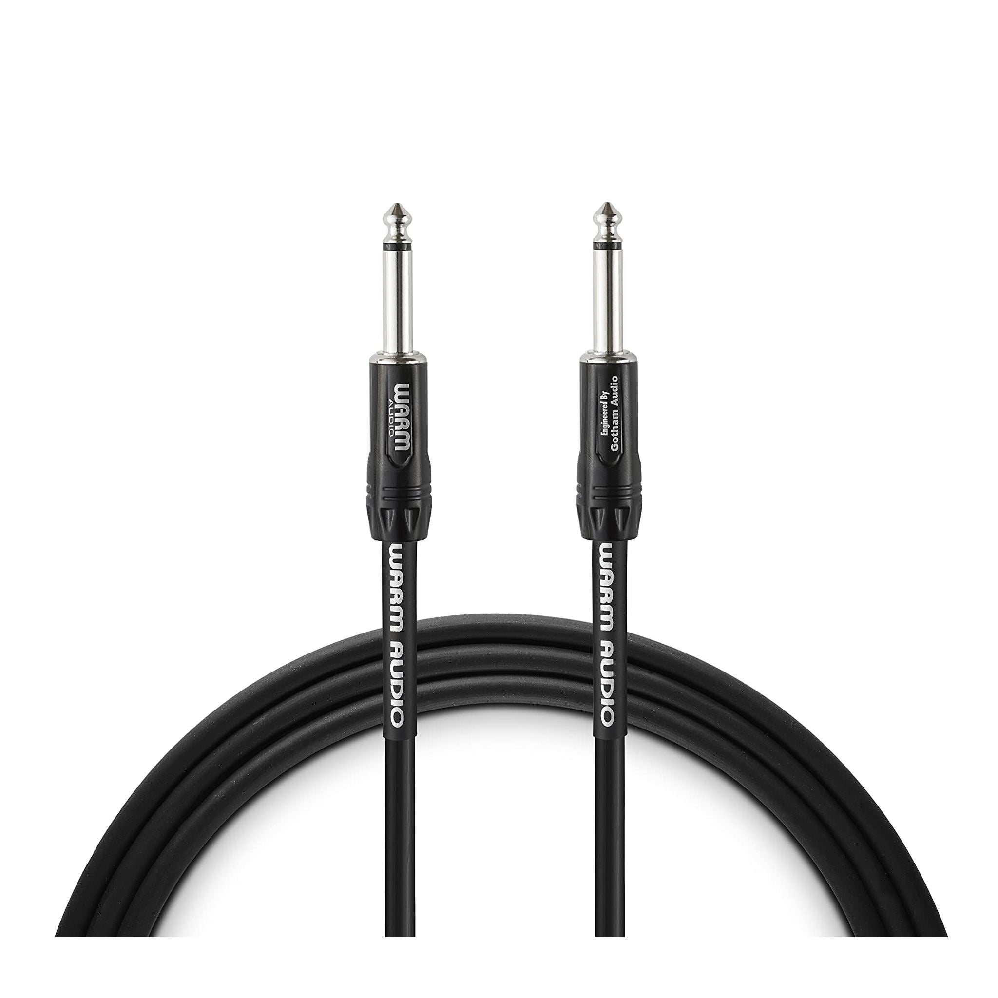 Warm Audio Pro-TS-5' Pro Series Straight to Straight Instrument Cable - 5-foot, Black/Silver Warm Audio