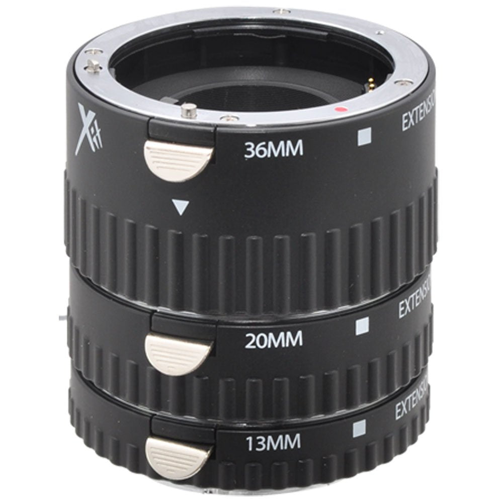 Xit XTETS Auto Focus Macro Extension Tube Set for Sony SLR Cameras Black