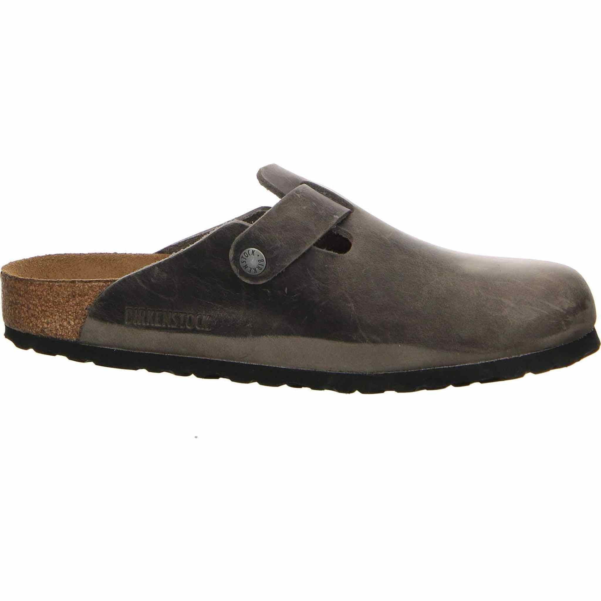 Birkenstock Oiled Leather Soft Footbed Slip On Shoes 10 B M US Women / 8 D M US Iron Birkenstock