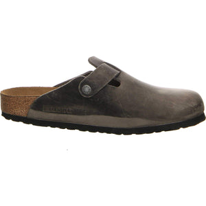 Birkenstock Oiled Leather Soft Footbed Slip On Shoes 10 B M US Women / 8 D M US Iron