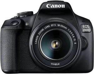 Canon EOS 2000D Rebel T7 DSLR Camera + 18-55mm III Kit International Model