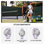 Garmin Lily® 2 Active, Small and Stylish Smartwatch, Built-in GPS, Hidden Display, Patterned Lens, Up to 9 Days Battery Life, Silver with Purple Jasmine Silicone Band