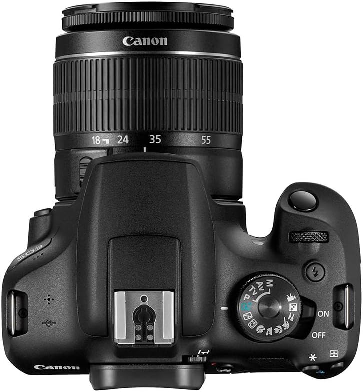 Canon EOS 2000D DSLR with EF-S 18-55mm f/3.5-5.6 IS II Lens (Intl Model) with 32GB Memory Kit, LED Light, Mic, and More