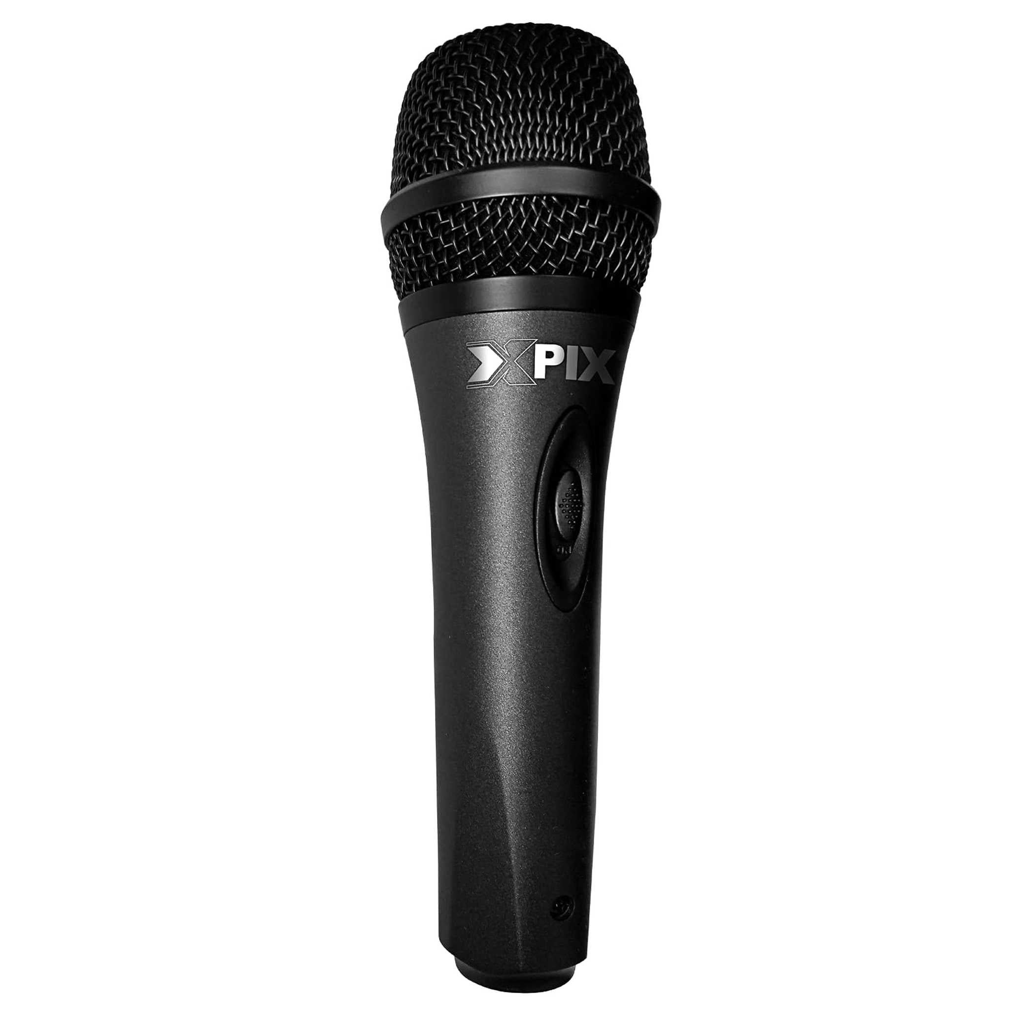 XPIX Cardioid Condenser Studio Microphone All-Black Perfect for Karaoke Party Time, Streaming, Twitch, Broadcast, Podcasting XPIX