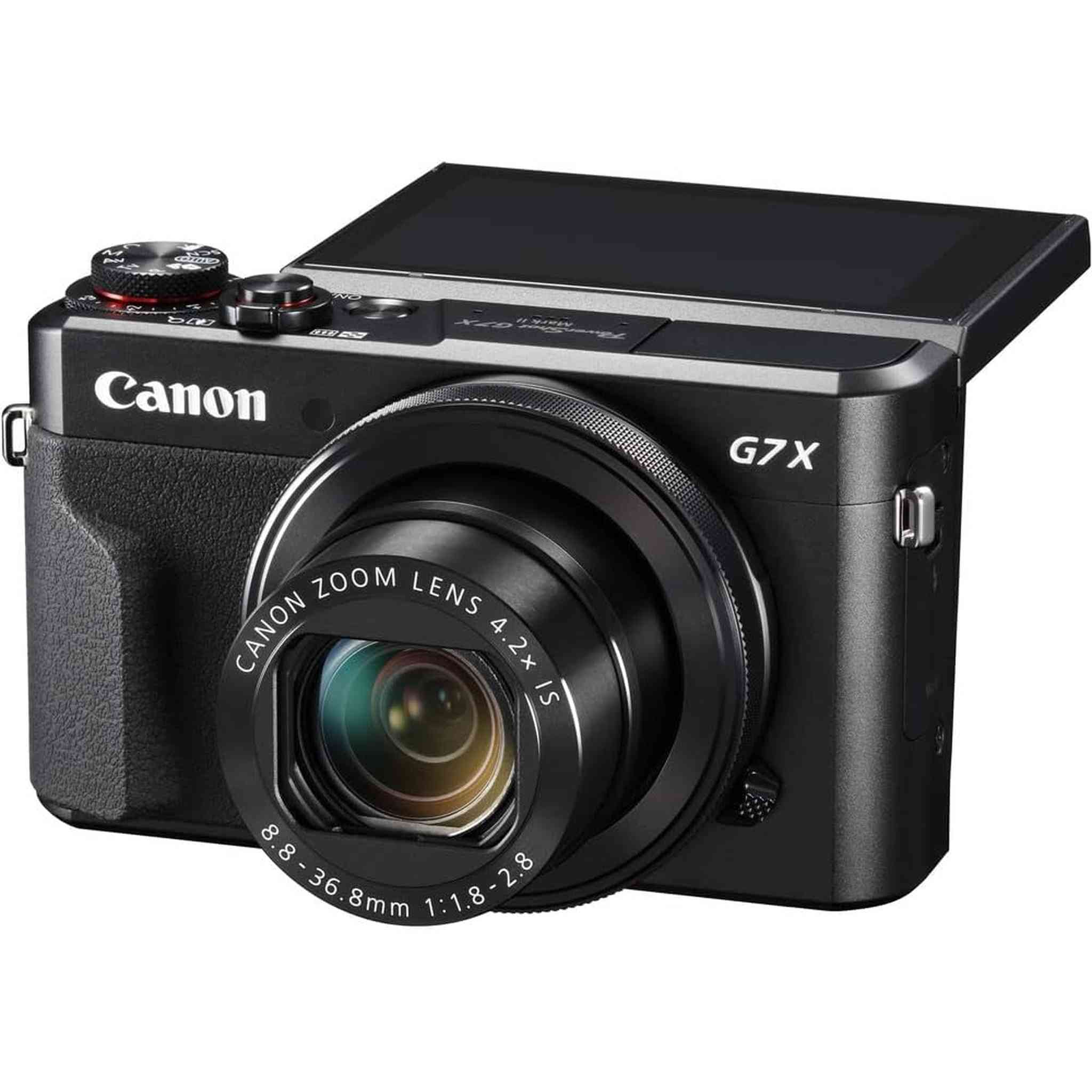 Canon PowerShot G7 X Mark II Digital Camera 1066C001 + 64GB Card + More - Reconditioned