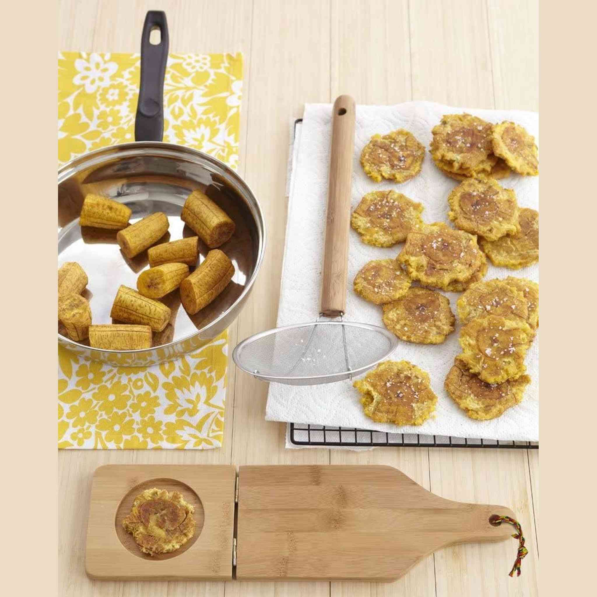 Bene Casa Wood Tostonera for Plantains, Large