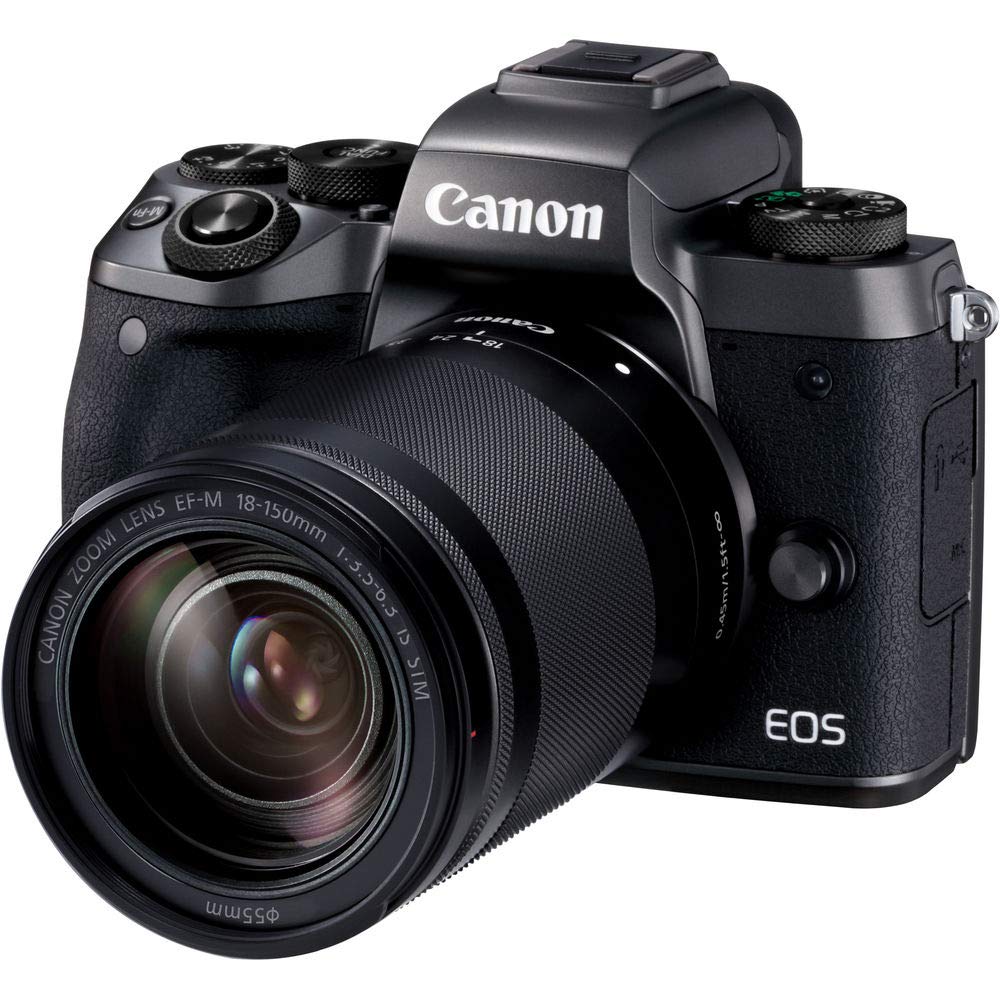 Canon EOS M5 Mirrorless Digital Camera with 18-150mm is STM Lens + Flexible Tripod + UV Protection Filter + Professional