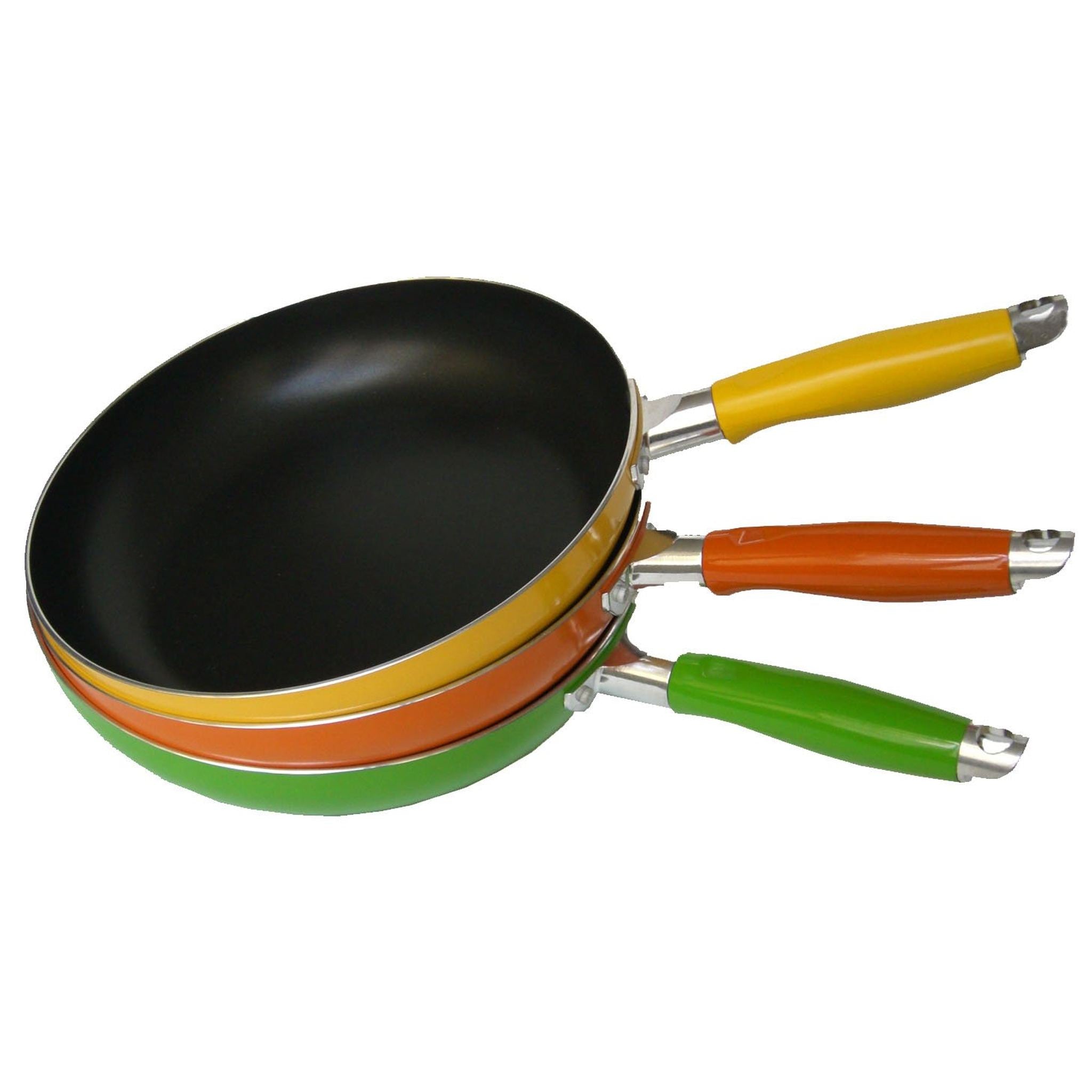 Fry Pan 10" Nonstick Assorted Colors Yellow, Orange, Green Bene Casa