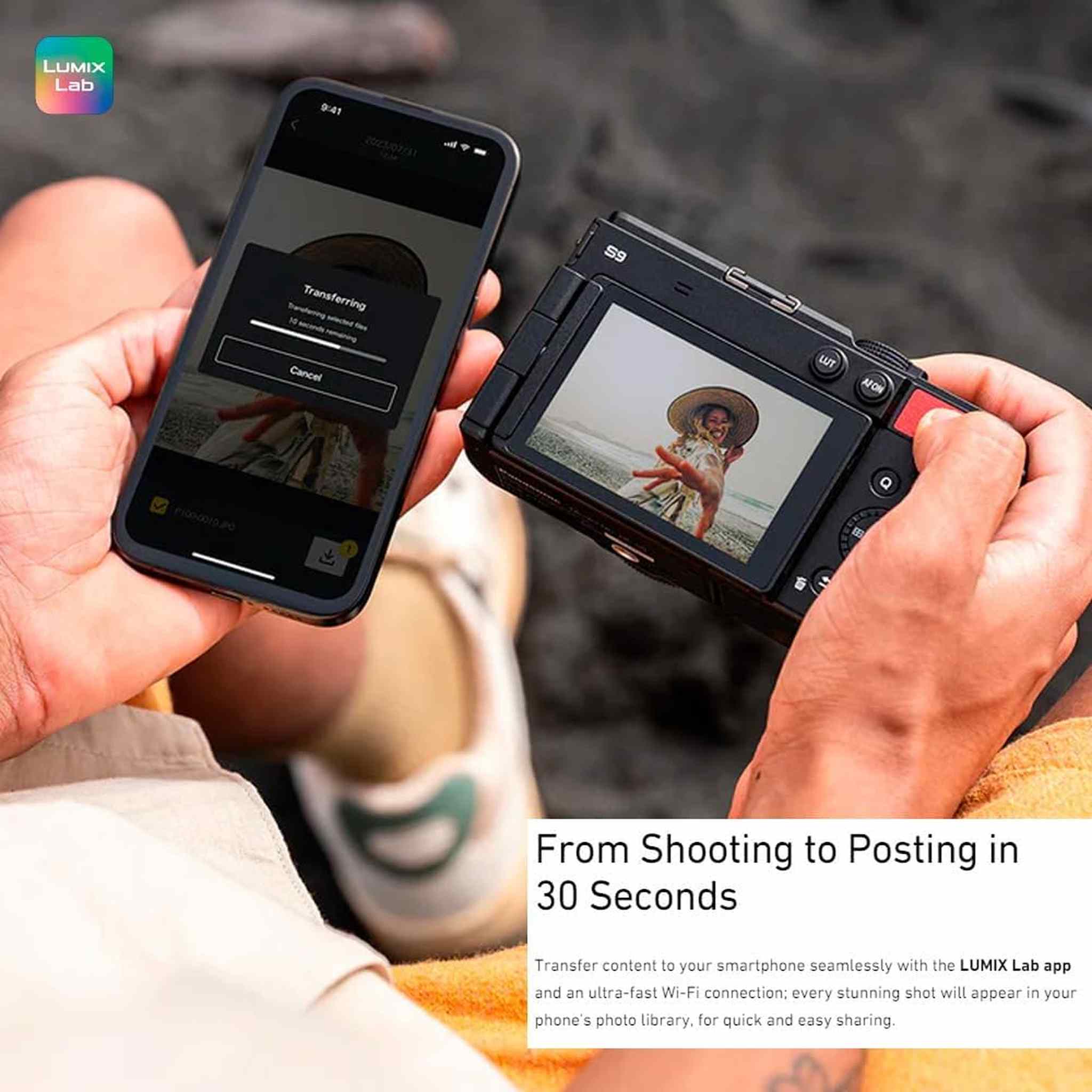 Panasonic LUMIX S9 Mirrorless Camera, 24.2MP Full Frame with Phase Hybrid AF, New Active I.S. Technology - DC-S9BODYK Black