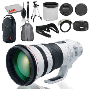 Canon EF 400mm f/2.8L IS III USM Lens Bundle with Cleaning Kit, Full Size Tripod, and Padded Backpack Intl Model - Used