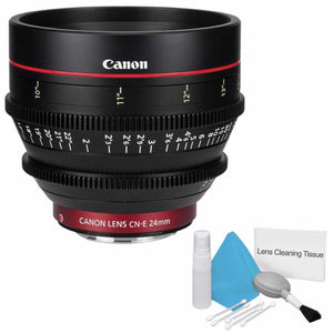 Canon CN-E 24mm T1.5 L F Cine Lens International Model + Deluxe Cleaning Kit Base Bundle