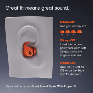 Beats - Powerbeats Fit - Wireless Noise-Cancelling Workout Earbuds with Upgraded Secure Fit Wingtips, IPX4, Up to 30H of Battery Life & Charging case, Compatible with Apple & Android - Gravel Gray