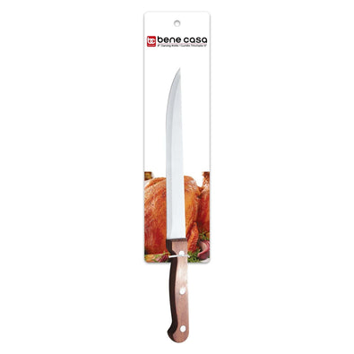 Bene Casa Chef knife with rosewood handle, stainless steel blade, full tang and triple riveted handle 8" Carving Knife