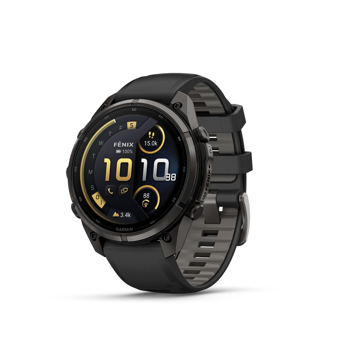 Garmin fēnix® 9 Pro, inReach®, DLC Titanium, 47mm, Black/Pebble Gray