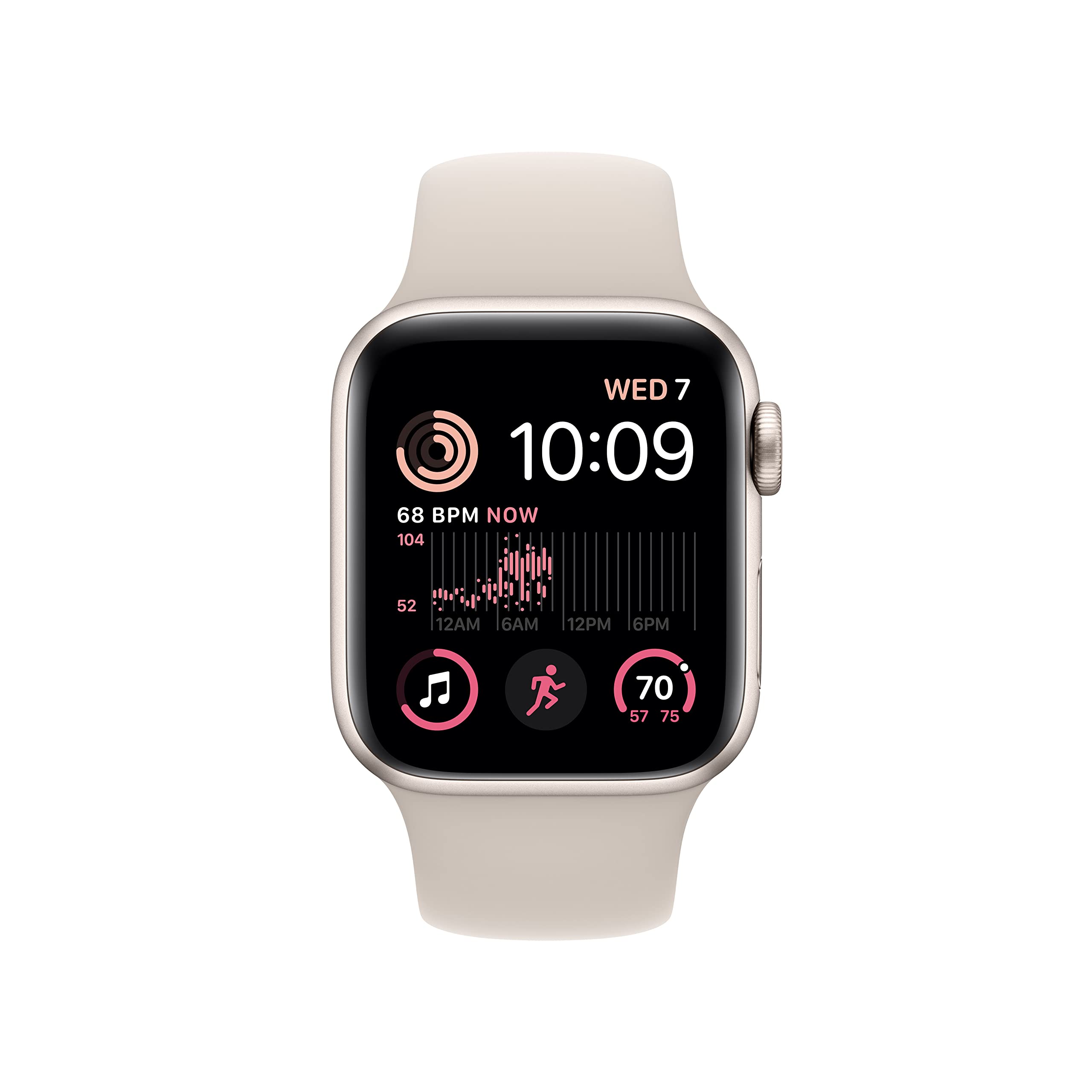 Apple Watch SE (2nd Gen) [GPS + Cellular 40mm] Smart Watch w/Starlight Aluminum Case & Starlight Sport Band - M/L.