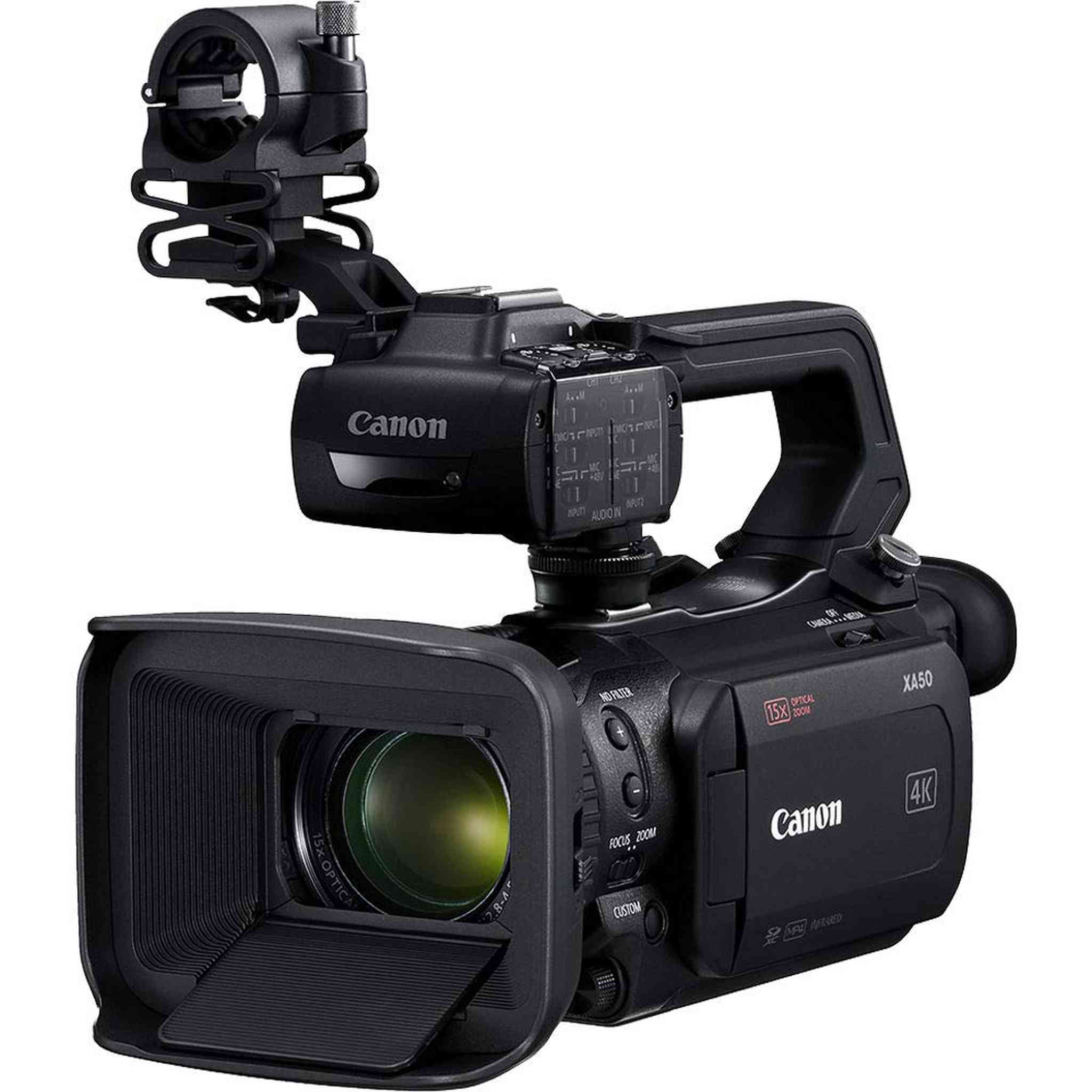 Canon XA50 Professional UHD 4K Camcorder (3669C002) W/ 2 Extra Battery, Soft Padded Bag, 64GB Memory Card, Filter Kit, L