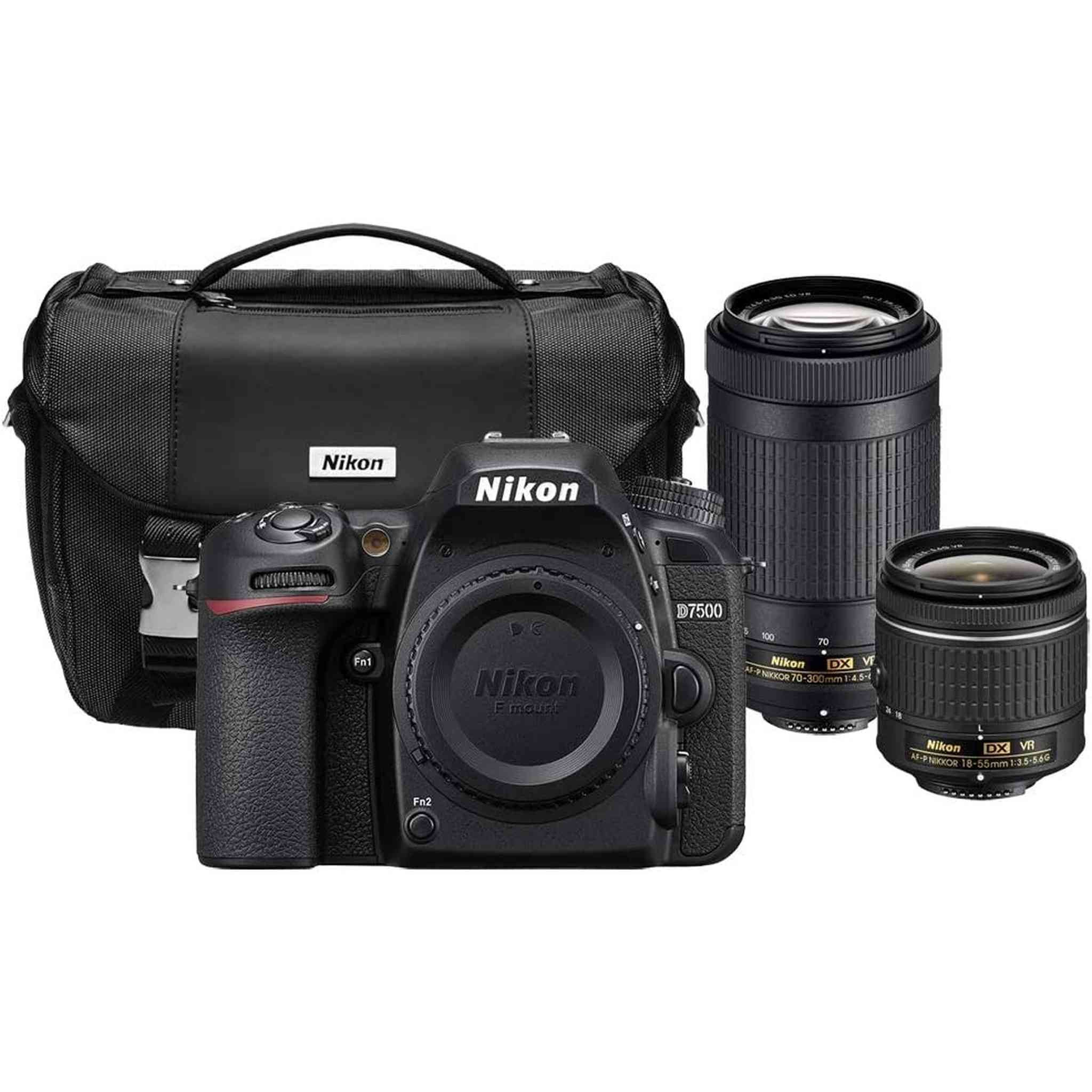 Nikon D7500 20.9MP DX-Format DSLR Digital Camera Dual Lens Bundle - Renewed - Reconditioned Nikon