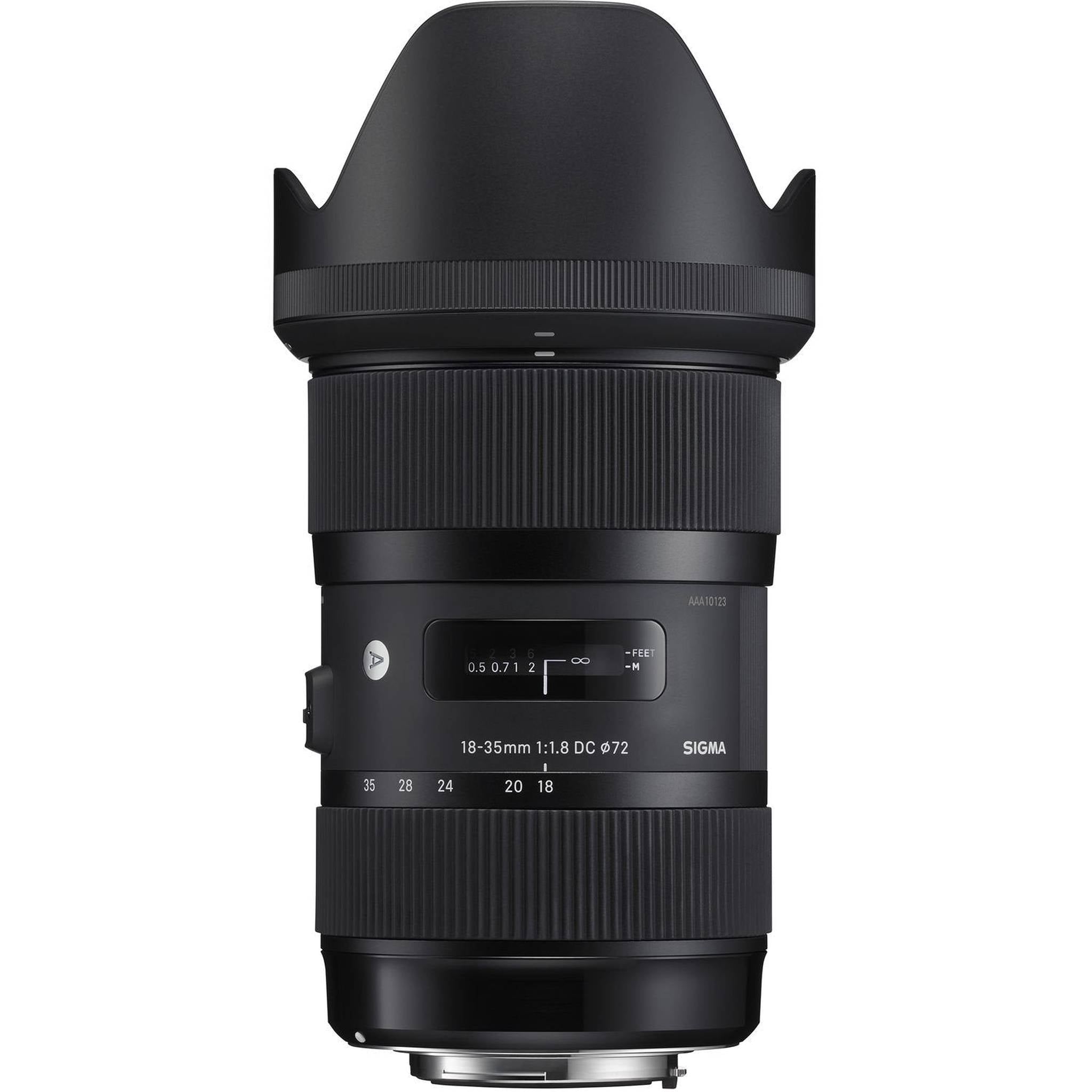 Sigma 18-35mm f/1.8 DC HSM Art Lens for Canon # 210-101 + 72mm 3 Piece Filter Kit + Lens Pen Cleaner + 70in Monopod Bundle