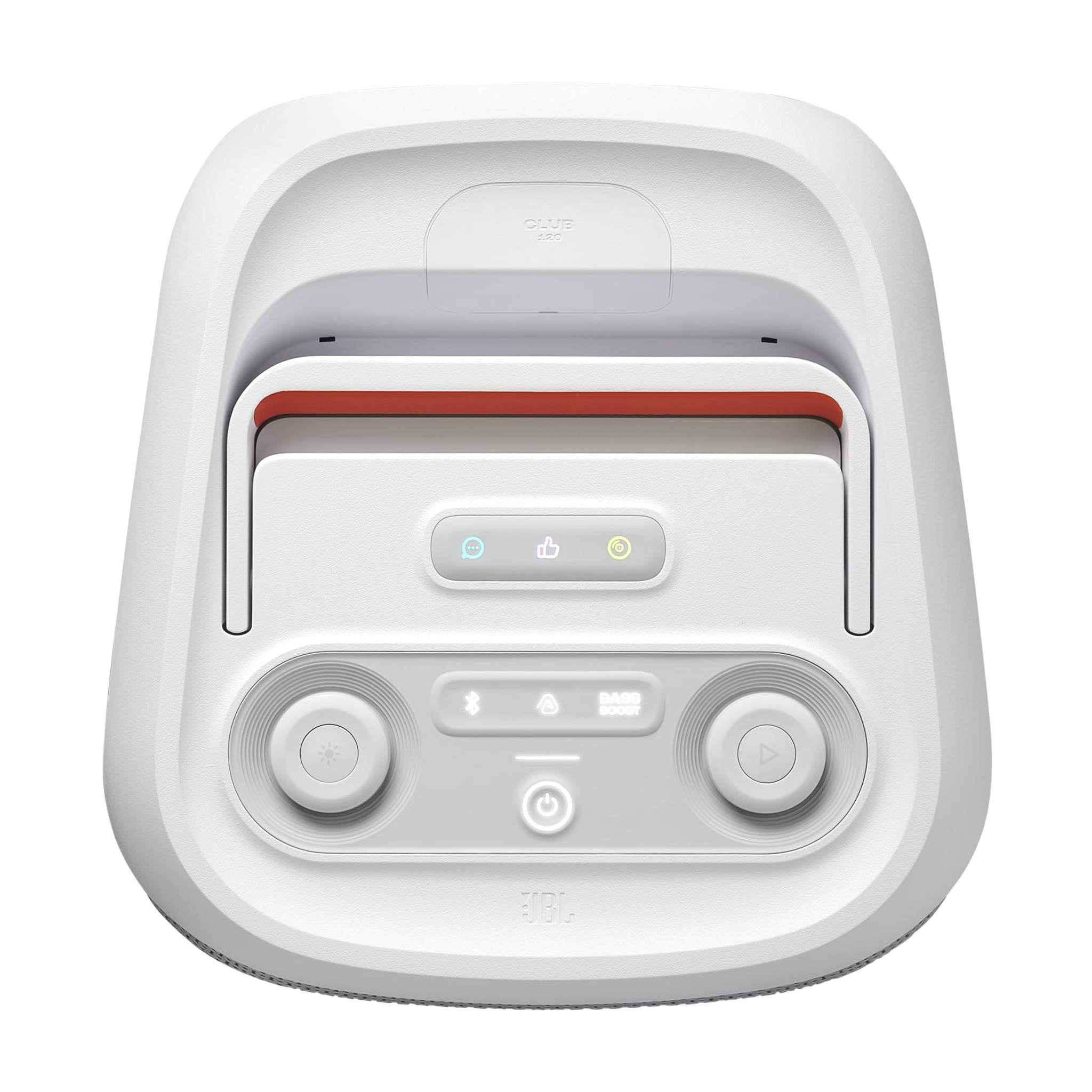 JBL PartyBox Club 120 - Portable Party Speaker with Foldable Handle White