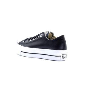 Converse Women's Chuck Taylor All Star Lift Clean Sneaker, Black/Black/White, 7