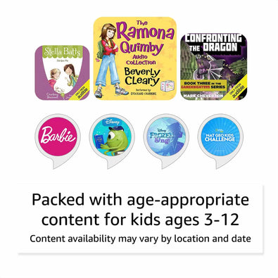 Amazon Echo Dot Kids with Alexa newest model , Designed for kids, with parental controls, Includes 1 Year of Amazon Kids+, Dragon