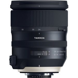 6Ave Tamron SP 24-70mm f/2.8 Di VC USD G2 Lens for Nikon F International Model + 82mm UV Filter + Lens Cap Keeper + Mi