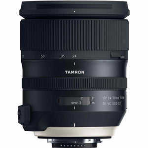 6Ave Tamron SP 24-70mm f/2.8 Di VC USD G2 Lens for Nikon F International Model + 82mm UV Filter + Lens Cap Keeper + Mi Tamron