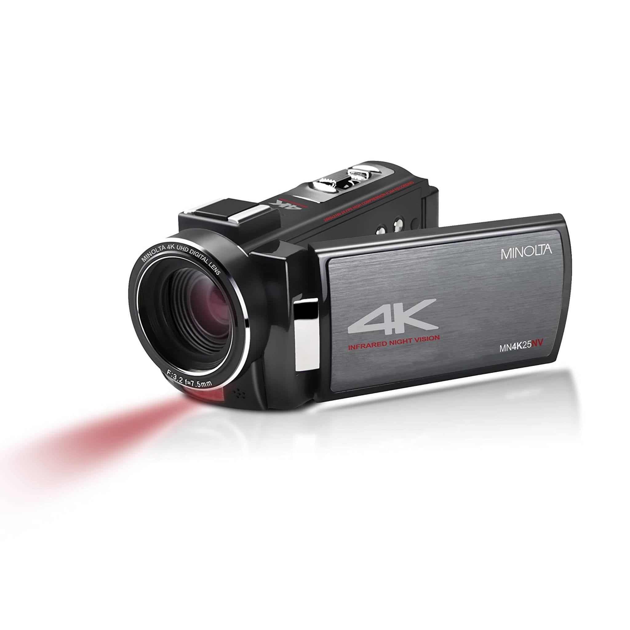 Minolta MN4K25NV 4K Ultra HD 30 MP Night Vision Camcorder Black Minolta