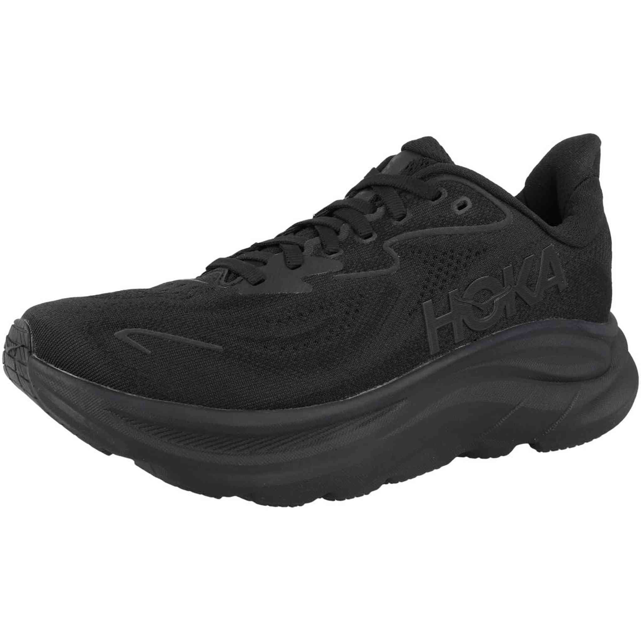 Hoka Women's Clifton 10 Sneaker, Black/Black, 8