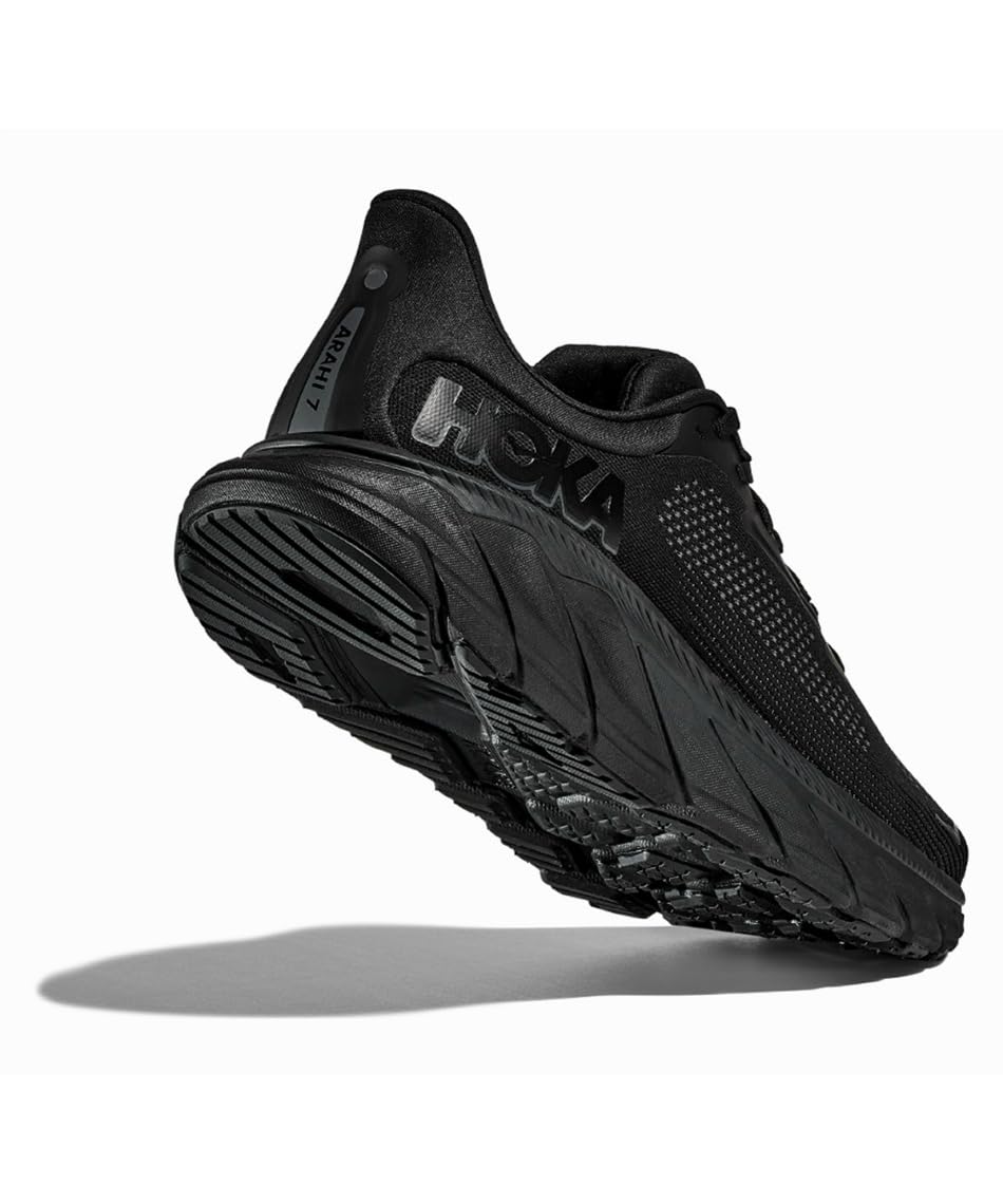 Hoka Women's Arahi 7 Sneaker, Black/Black, 6.5