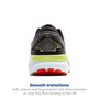 Brooks Men's Ghost 16 Running Shoes 10 Medium Black/Mandarin Red/Green