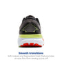 Brooks Men’s Ghost 16 Neutral Running Shoe - Black/Mandarin Red/Green - 8 Medium