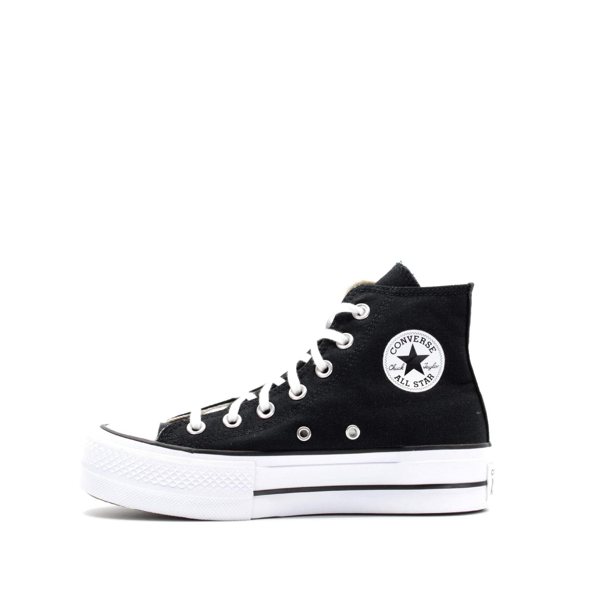Converse CTAS Lift HI Sneaker, Black White, 5.5 M US