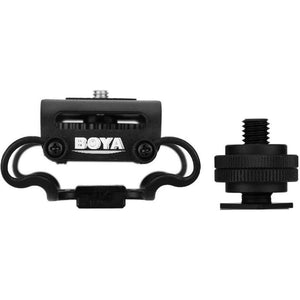 Shock Mount for Camera Recorder, BOYA BY-C10 Universal Microphone and Portable Recorder ShockMount - Fits The Zoom H4n, H5, H6, Tascam DR-40, DR-05, DR-07 with 1/4" Mounting Screw Vlog Blog Video