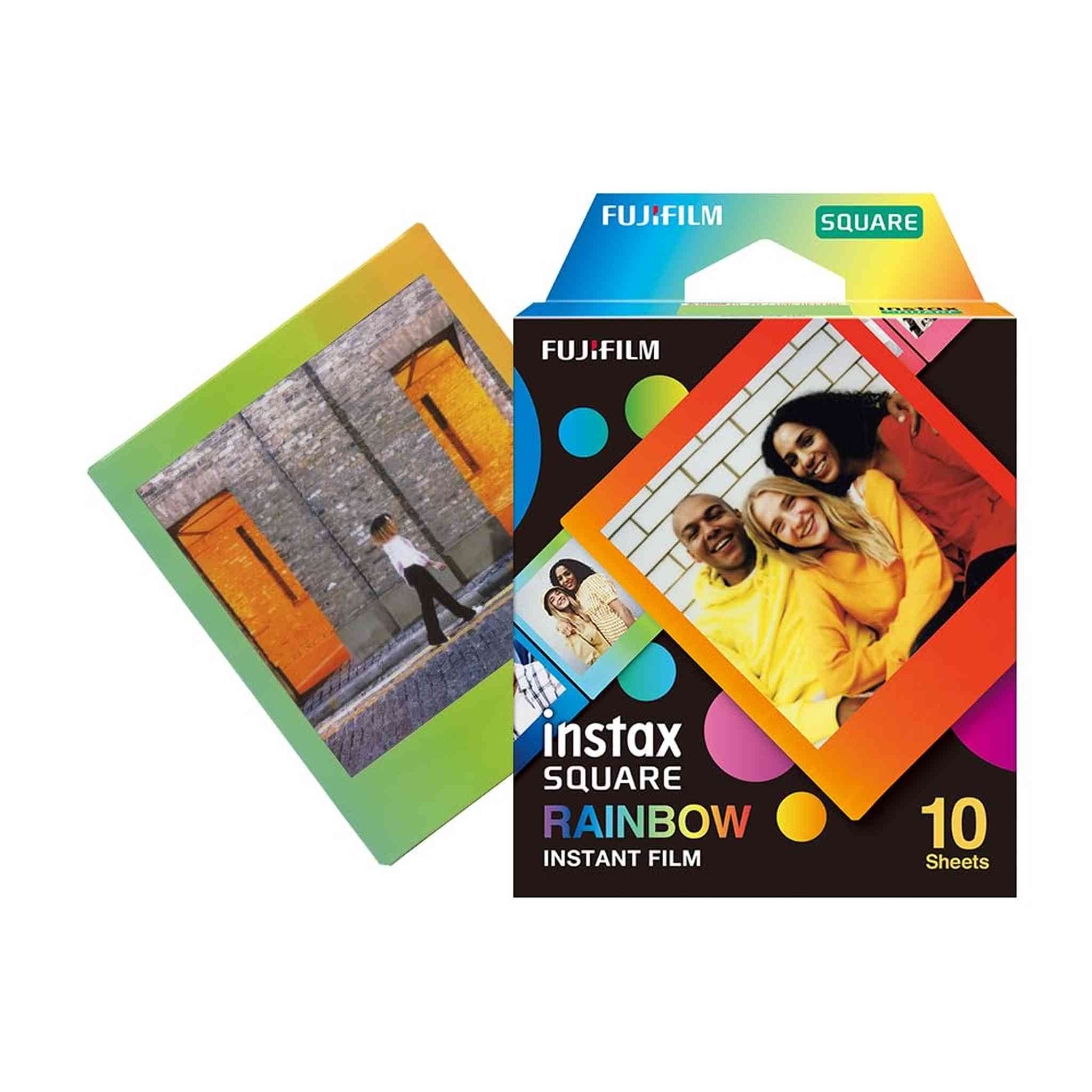 FUJIFILM Instax Square Rainbow Film - 10 Exposures instax