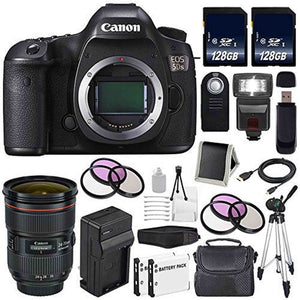 Canon EOS 5DS DSLR Camera International Model 0581C002 + Canon EF 24-70mm f/2.8L II USM Lens + LP-E6 Battery + 128GB S
