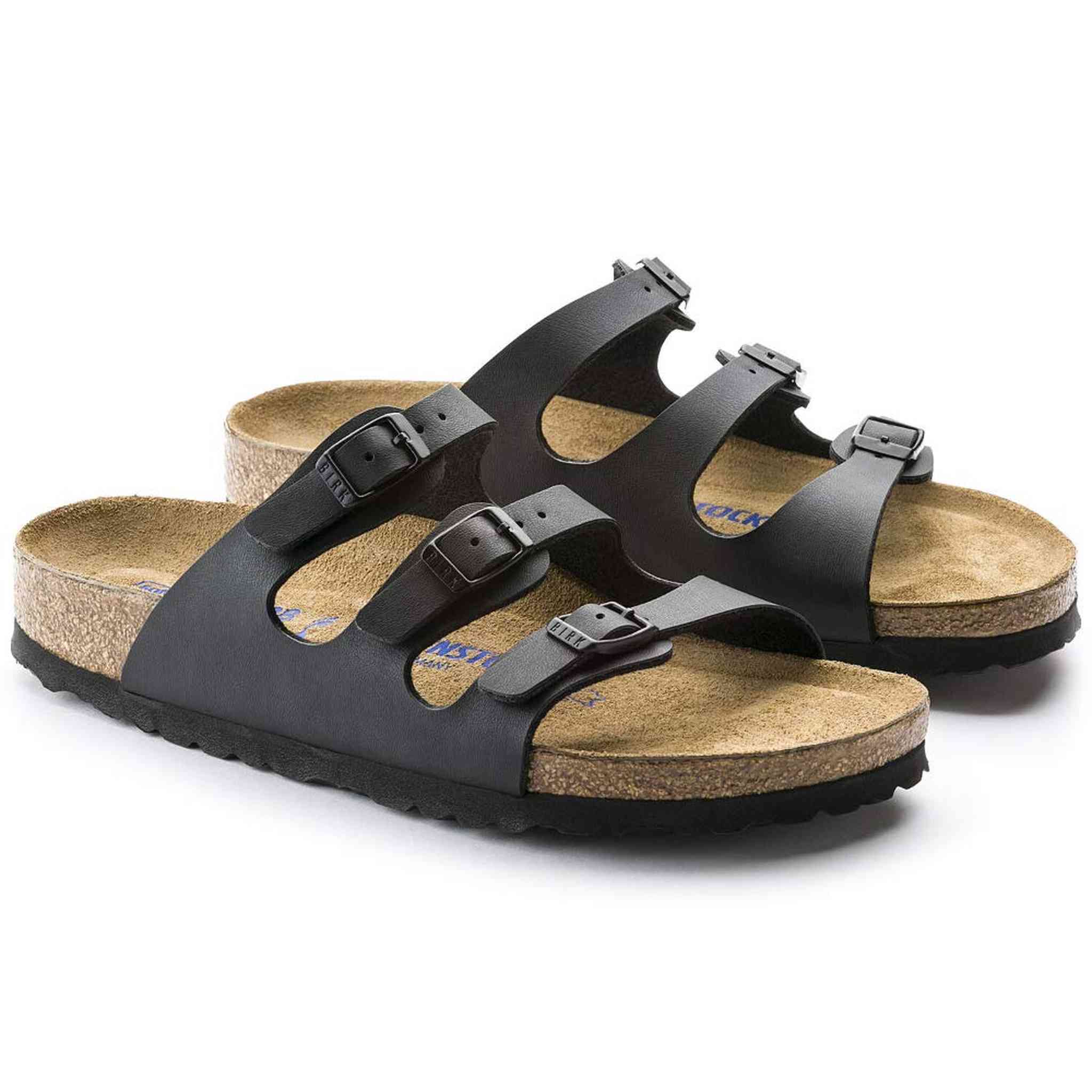 Birkenstock Women's Florida Soft Footbed Birko-Flor Black Sandals - 39 M EU / 8-8.5 B M US Birkenstock