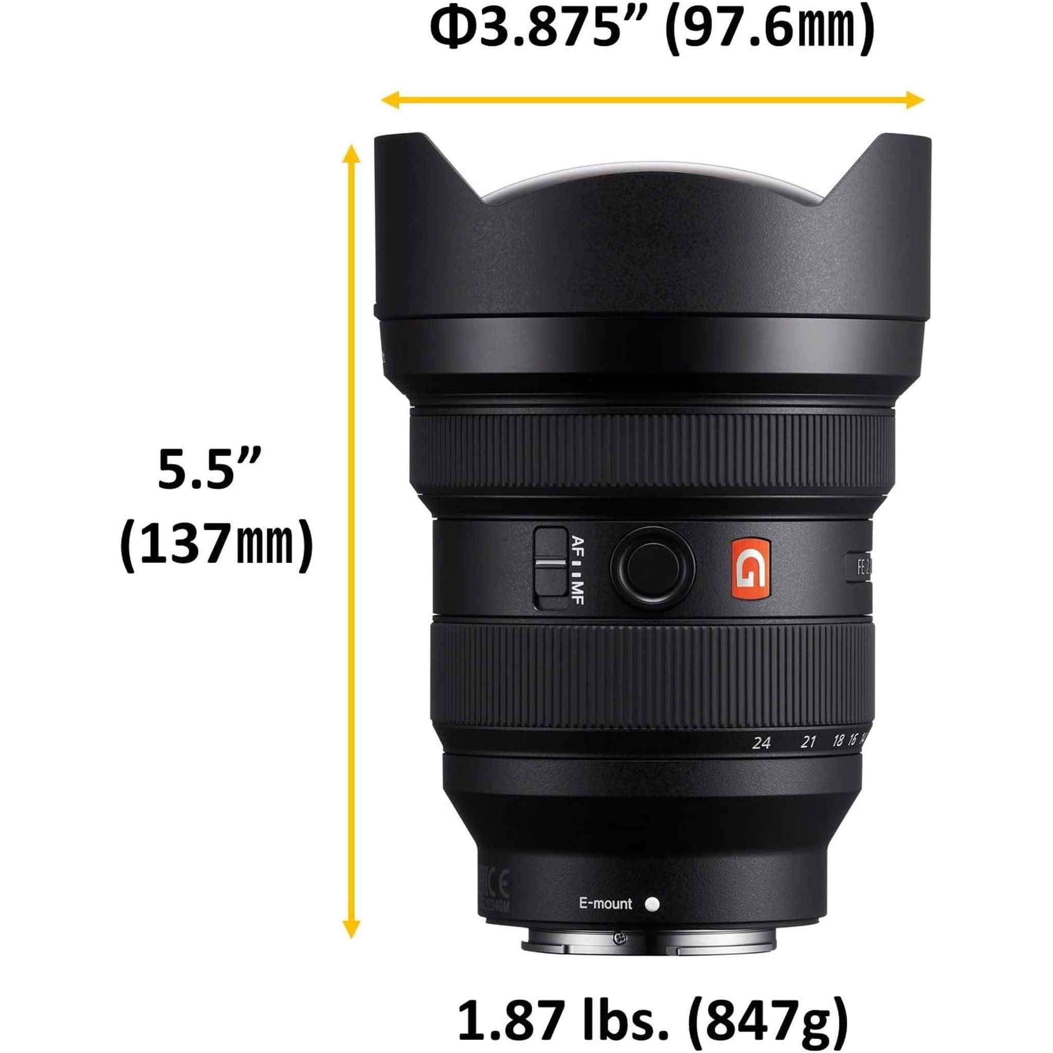 Sony FE 12-24mm F2.8 G Master Full-Frame Constant-Aperture Ultra-Wide Zoom Lens SEL1224GM - Reconditioned Sony