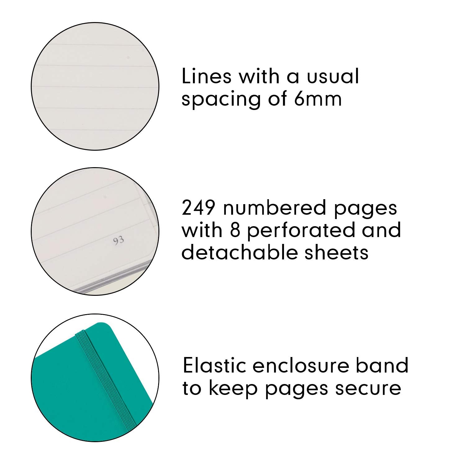 Leuchtturm1917 Medium A5 Ruled Hardcover Notebook Emerald - 249 Numbered Pages