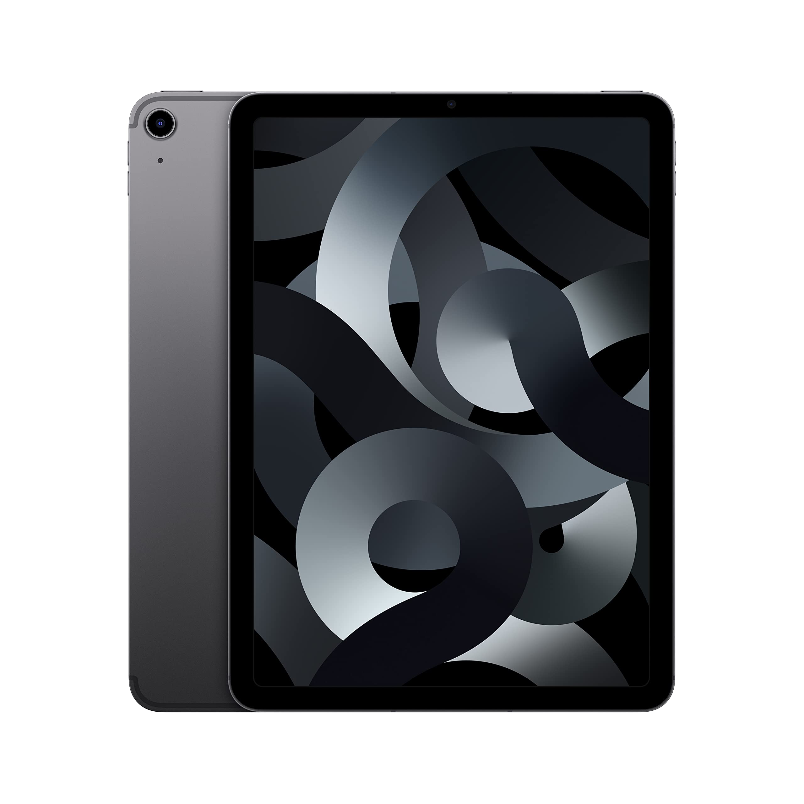 Apple iPad Air (5th Generation): with M1 chip, 10.9-inch Liquid Retina Display, 256GB, Wi-Fi 6 + 5G Cellular, 12MP front/12MP Back Camera, Touch ID, All-Day Battery Life - Space Gray