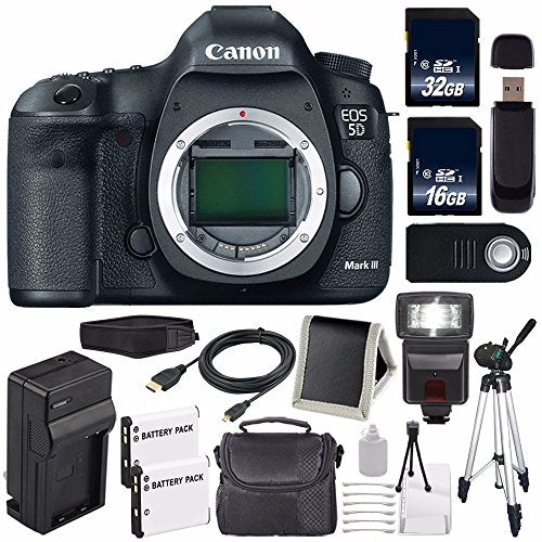 Canon EOD 5D III Digital Camera International Model + LP-E6 Battery + 32GB Card + 16GB Memory Card Advanced Bundle