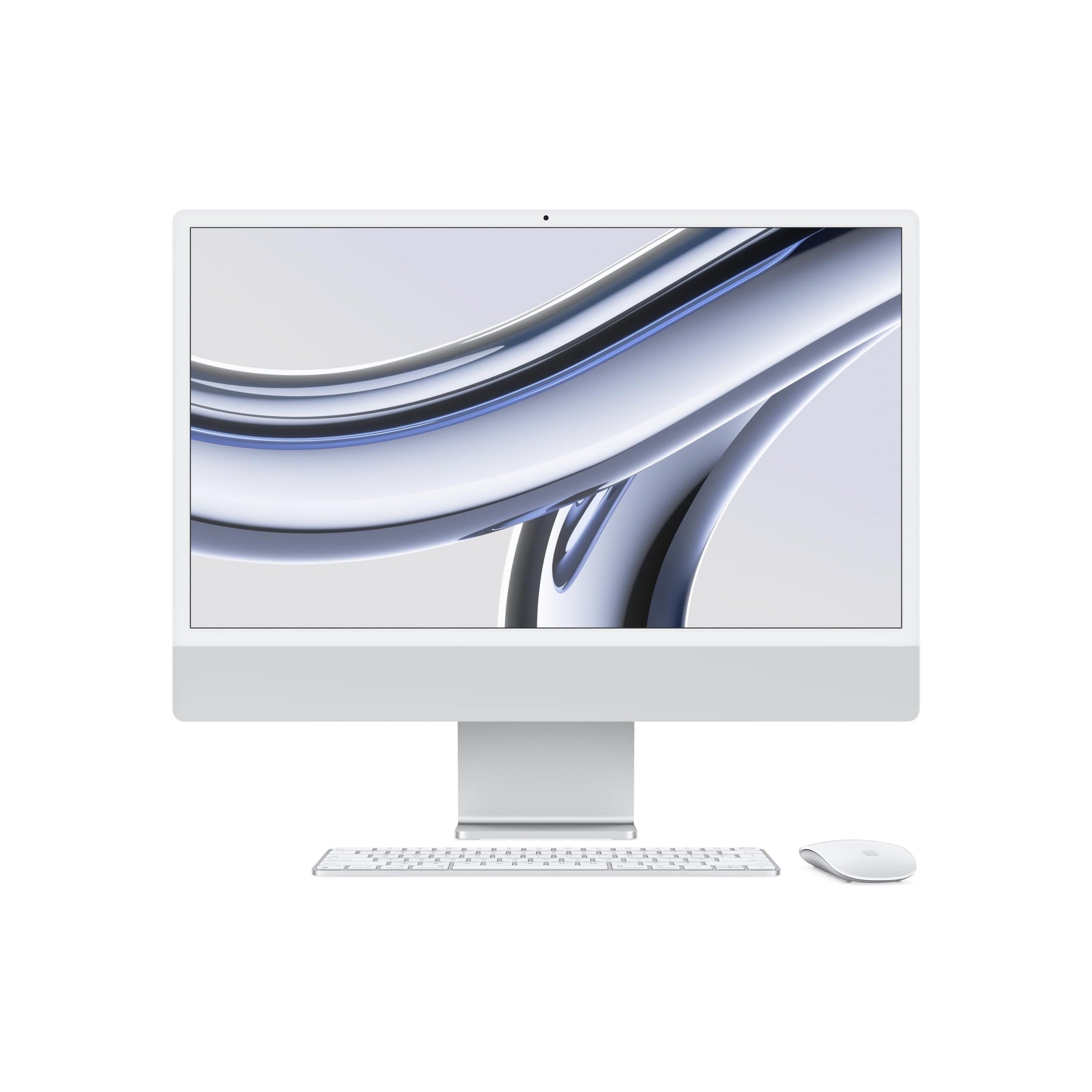 Apple 2023 iMac All-in-One Desktop Computer with M3 chip: 8-core CPU, 10-core GPU, 24-inch Retina Display, 8GB Unified Memory, 256GB SSD Storage, Matching Accessories. Works with iPhone/iPad; Silver - Used