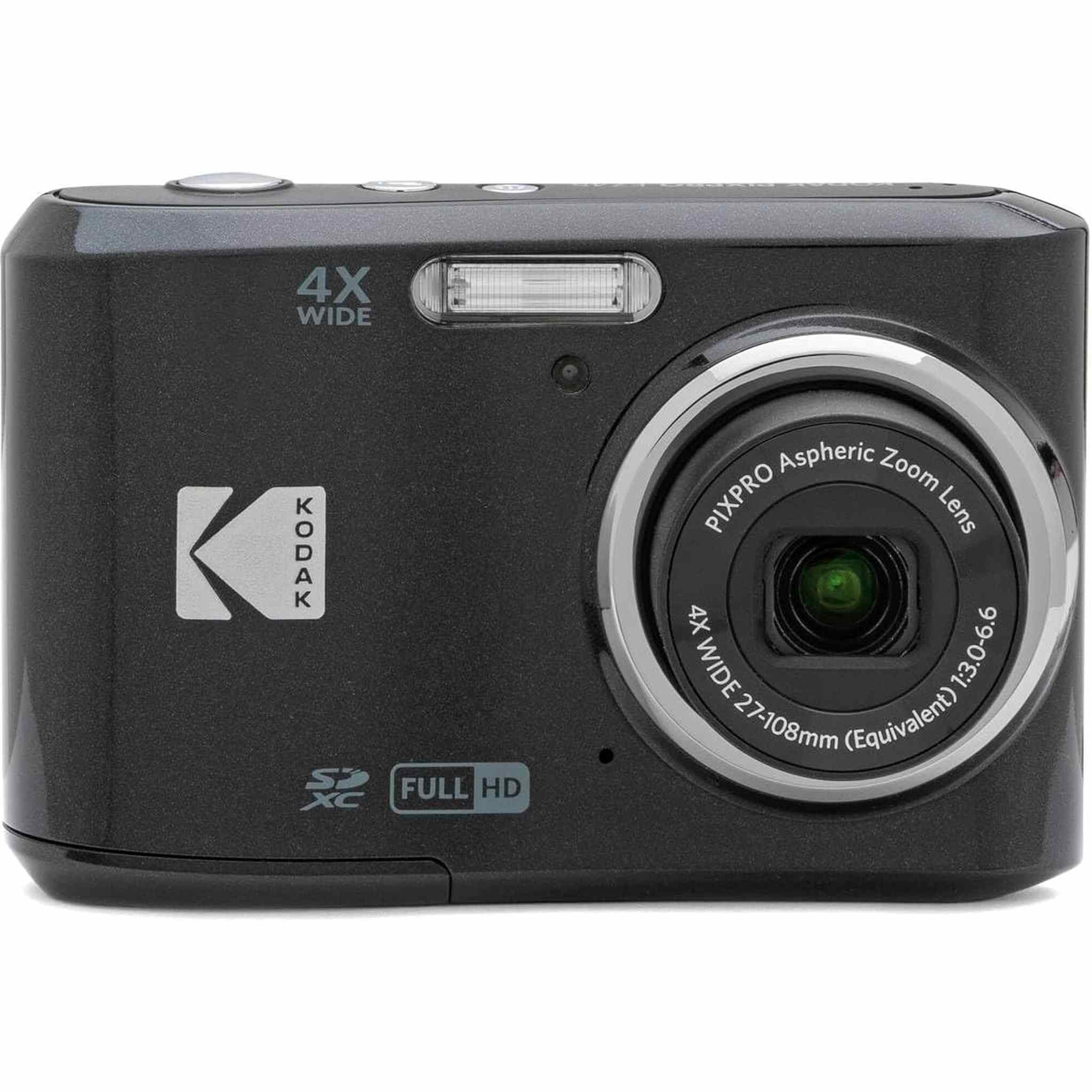 KODAK PIXPRO Friendly Zoom FZ45-BK 16MP Digital Camera with 4X Optical Zoom 27mm Wide Angle and 2.7" LCD Screen Black KODAK