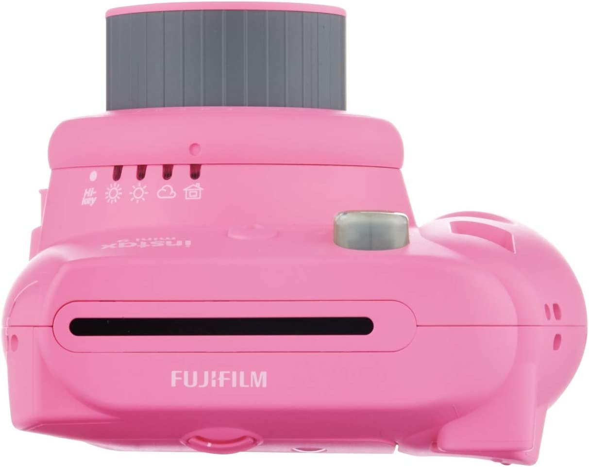 Fujifilm Instax Mini 9 Instant Camera (Flamingo Pink) with 20 Mini Films Bundle