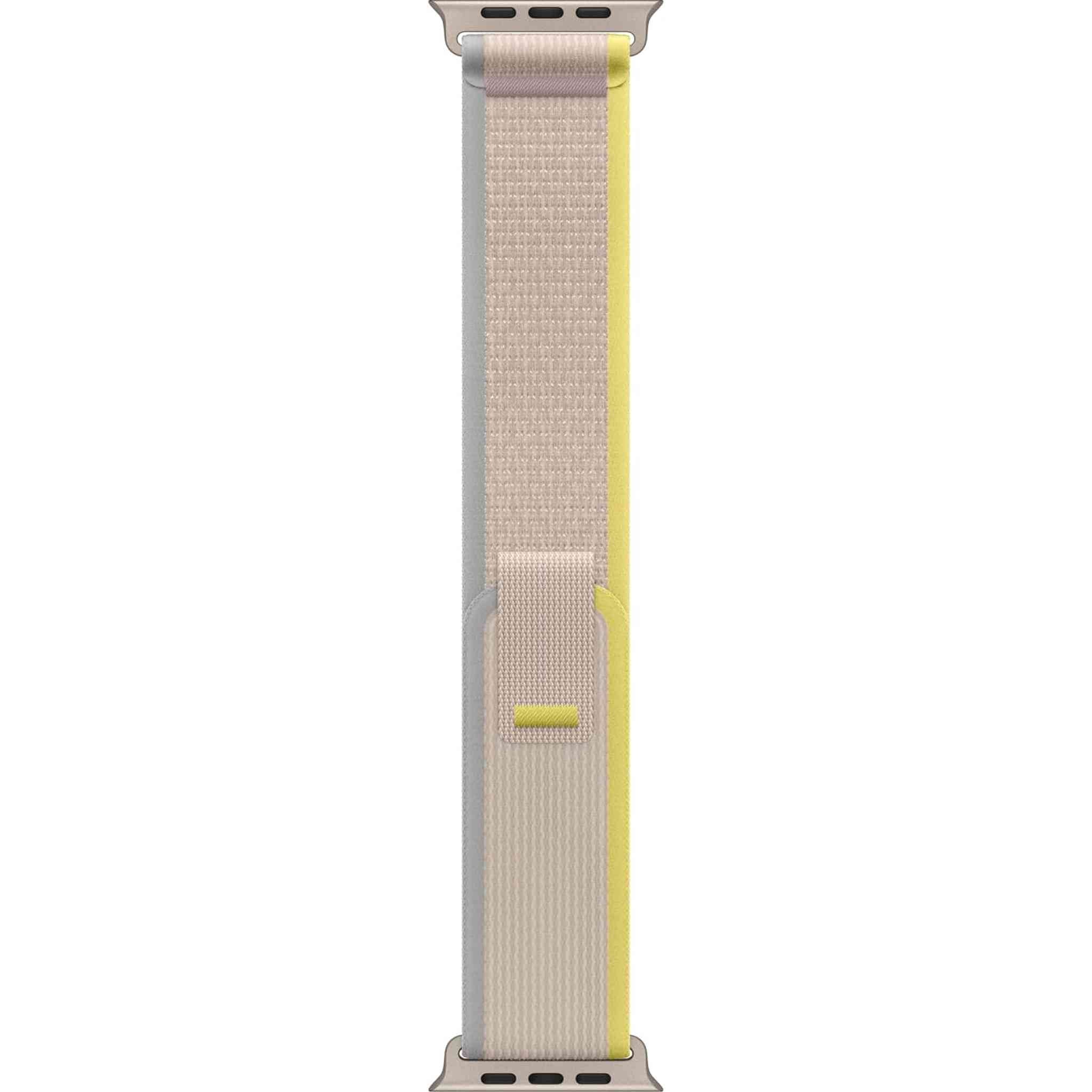 Apple Watch Band - Trail Loop 49mm - Yellow/Beige with Rugged Titanium Finish - M/L Apple