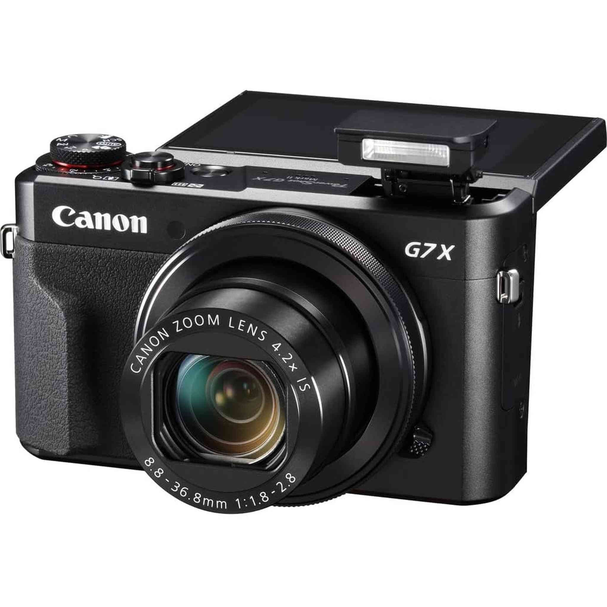 Canon PowerShot G7 X Mark II Digital Camera 1066C001 + 64GB Card + More - Reconditioned