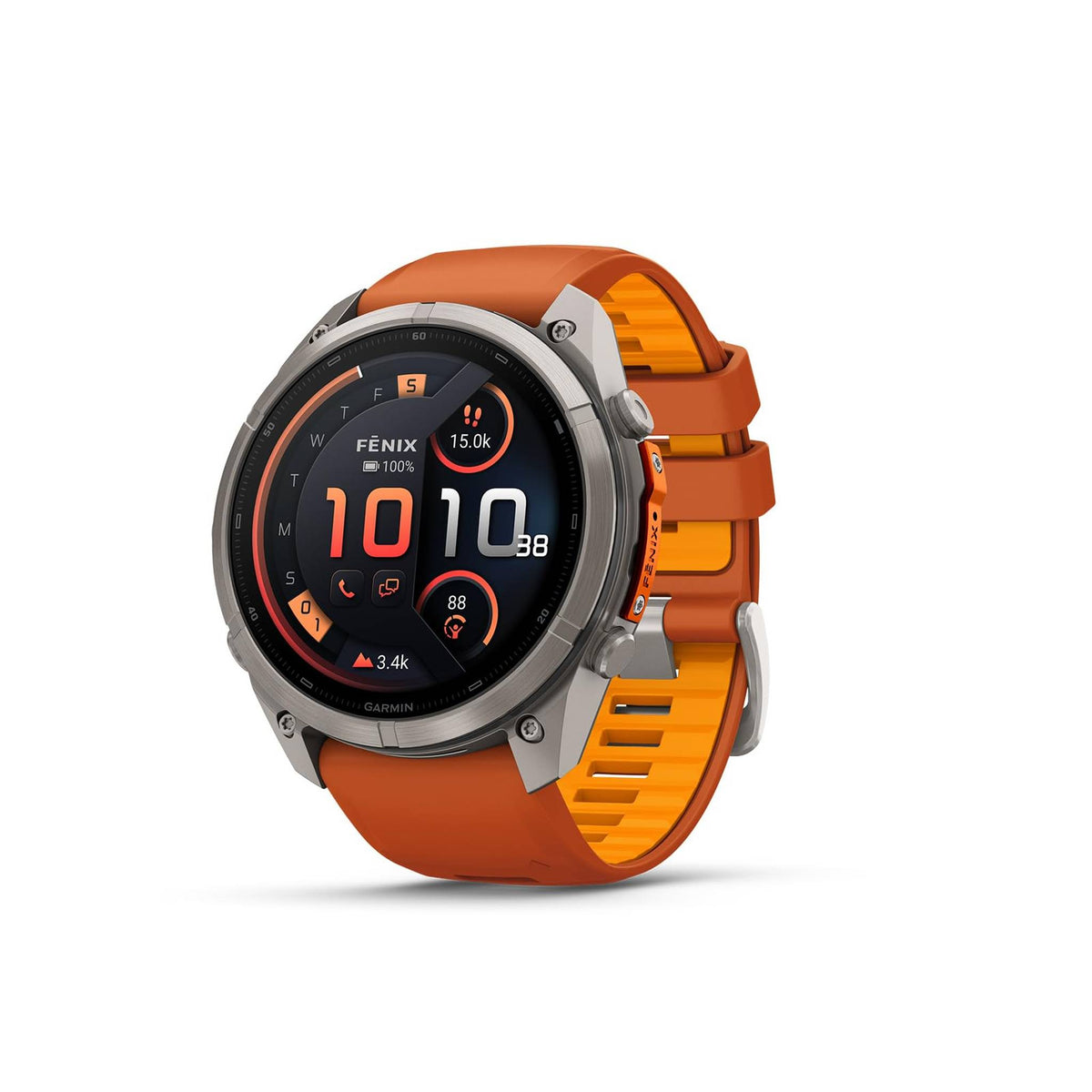 Garmin fēnix® 9 Pro, inReach®, Titanium, 51mm, Autumn Orange/Spark Orange