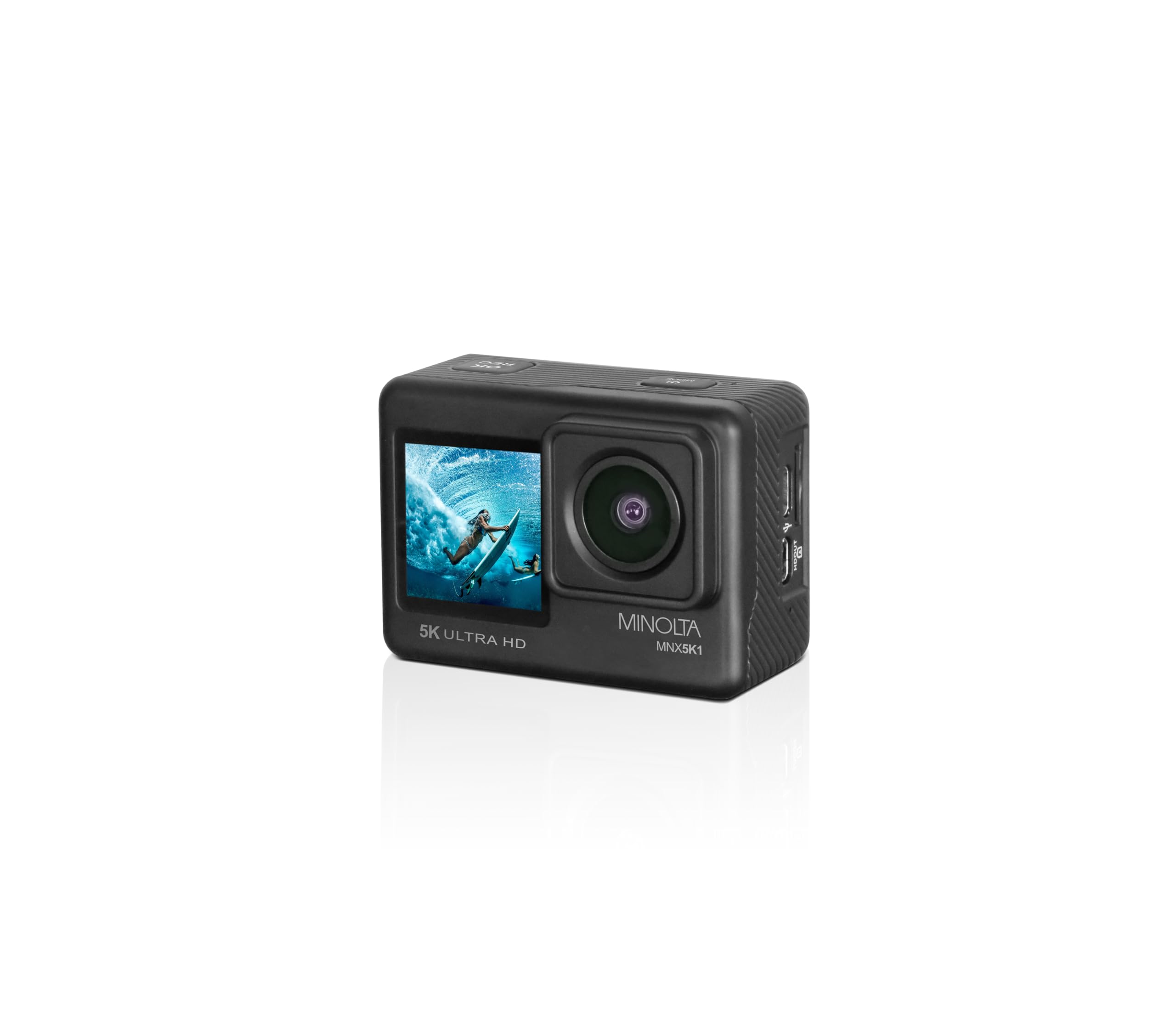 Minolta MNX5K1 5K Ultra HD, 24 MP Action Camera Kit with Waterproof Case